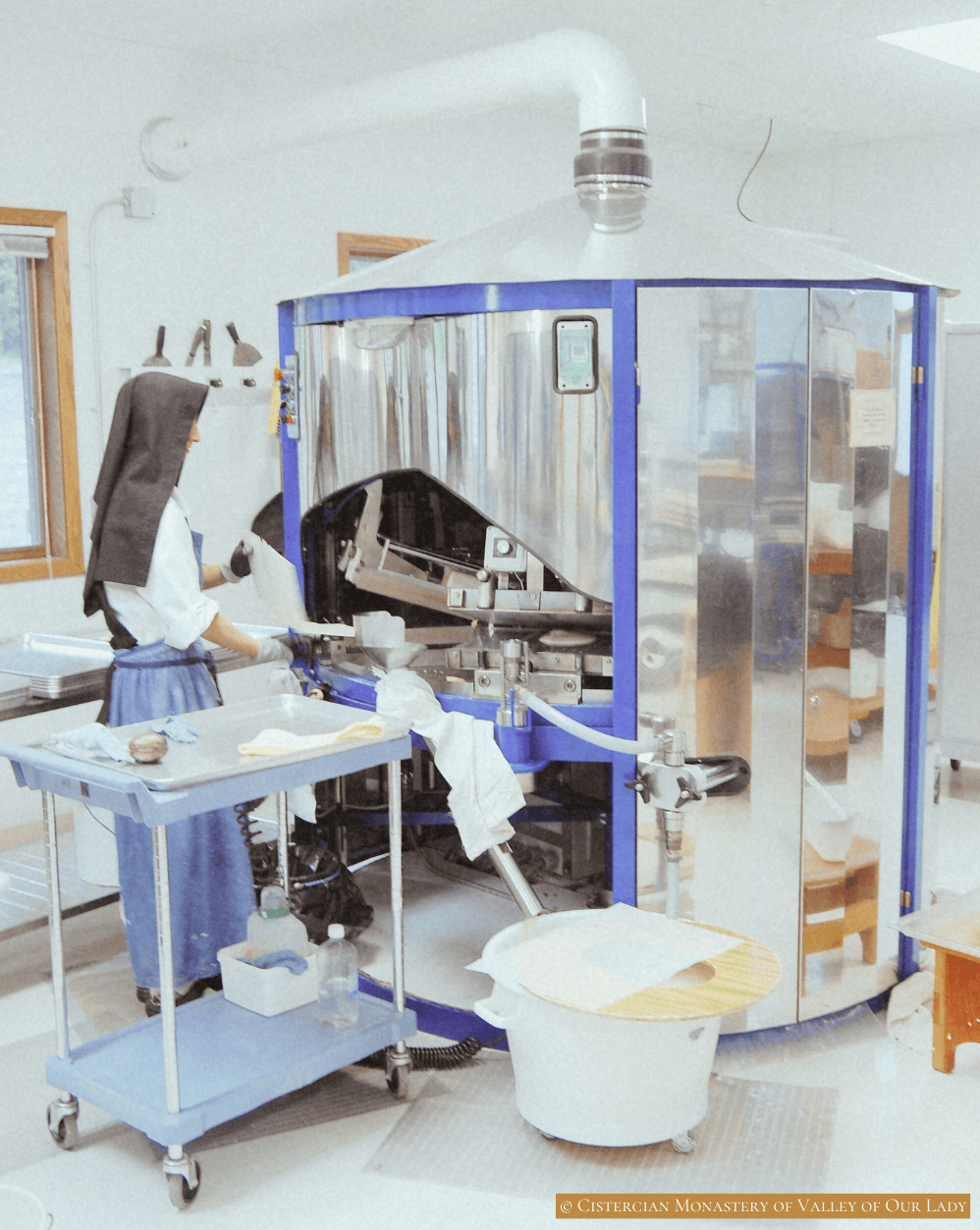 Baking Communion bread wafers