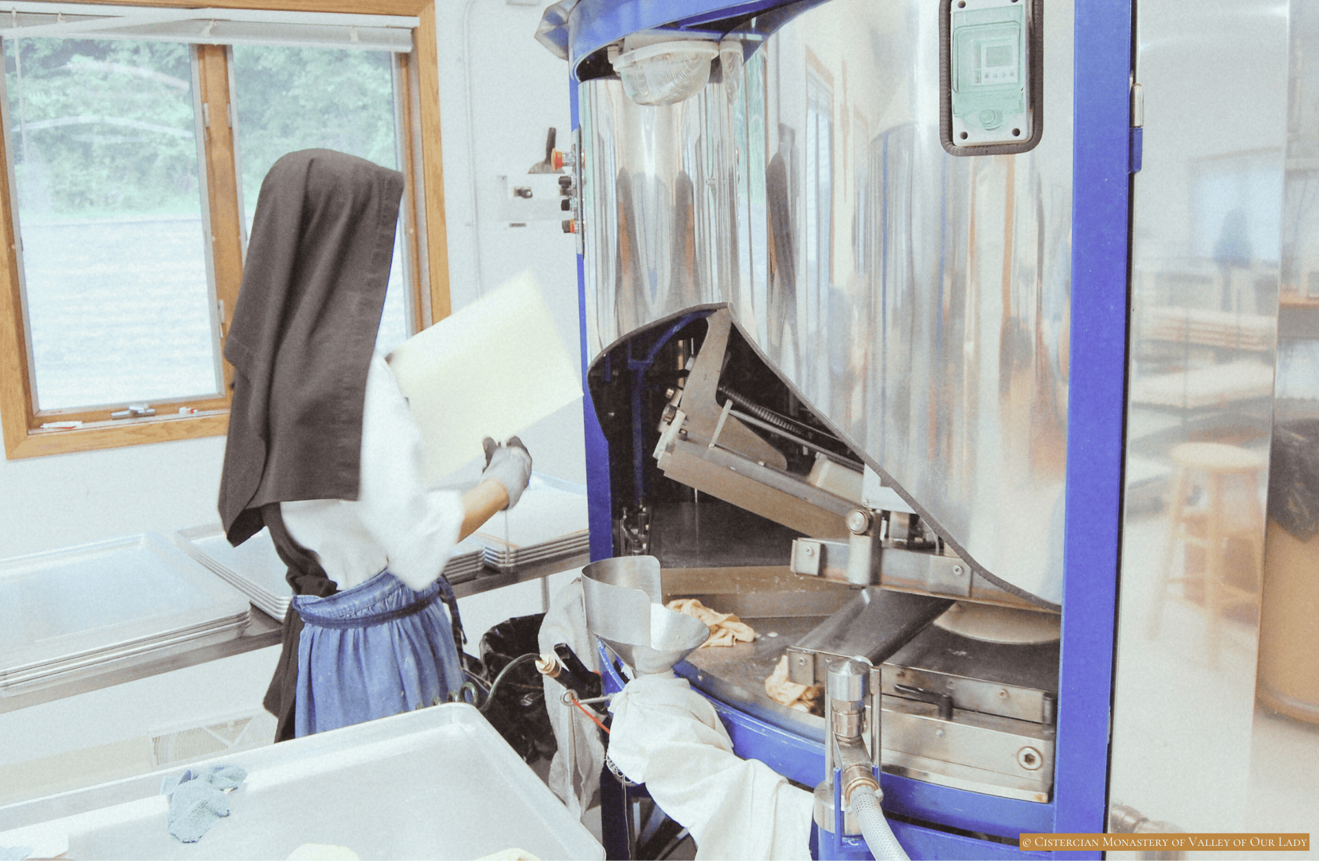 Baking Communion bread wafers